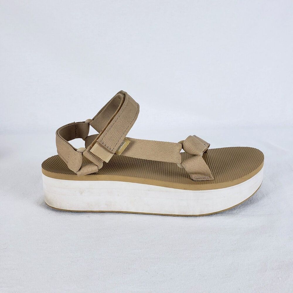 Teva Flatform Universal Sandals Womens 10 Tan Festival Sporty Gorpcore - Picture 5 of 8